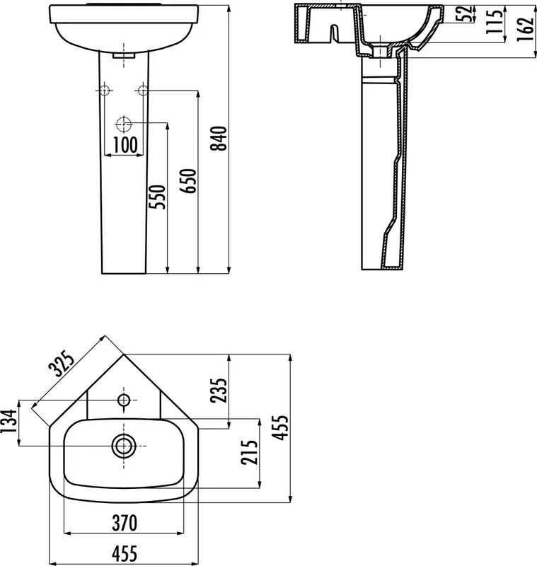 Раковина Creavit Corner VT145 Sancos — официальный сайт