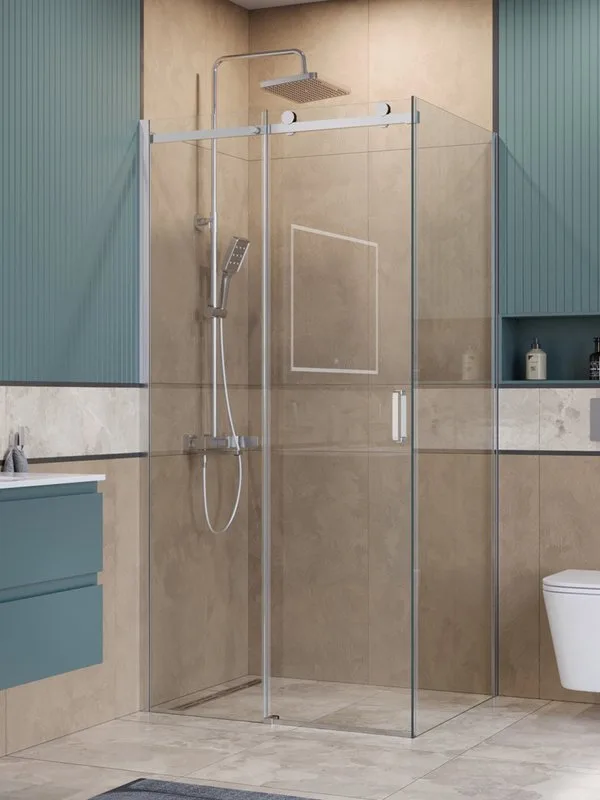 Душевой уголок BelBagno Soft Close-2 AH-1-110/100-C-Cr профиль хром Sancos — официальный сайт