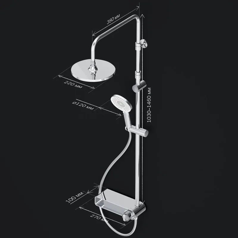 Душевая стойка AM.PM X-Joy F0785A700, хром Sancos — официальный сайт
