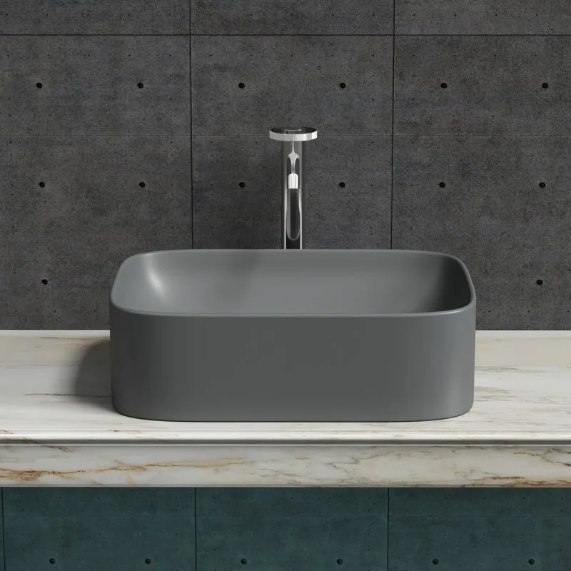 Накладная раковина Ceramicanova Element CN6052MDH темный антрацит матовая Sancos — официальный сайт