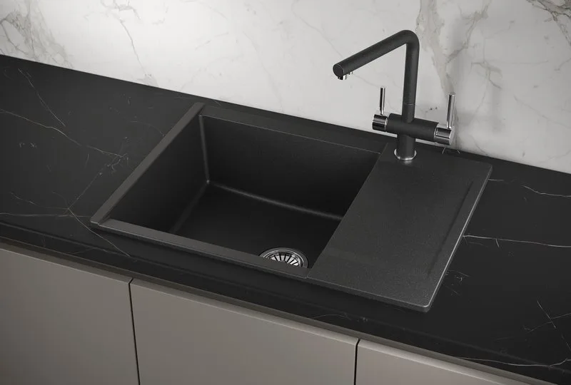 Мойка кухонная Granula Estetica 7003, черный Sancos — официальный сайт