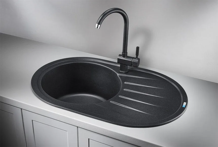 Мойка кухонная Granula Standart 7601, черный Sancos — официальный сайт