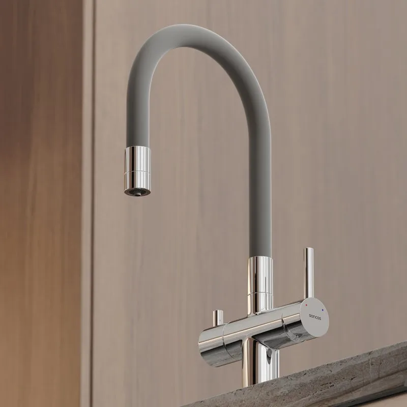 Смеситель для кухни Sancos Lucia SC4004CH с гибким изливом, хром Sancos — официальный сайт