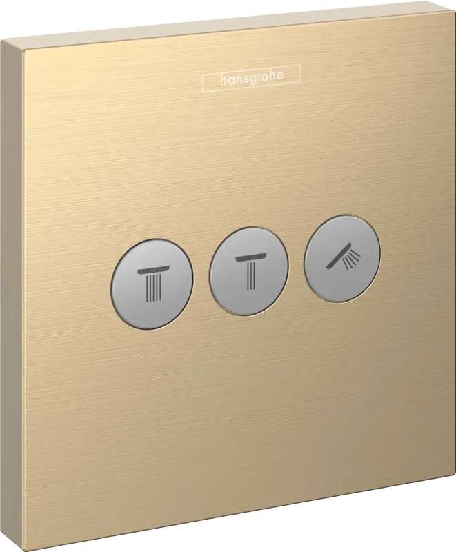 Переключатель потоков Hansgrohe ShowerSelect 15764140 на три потребителя, шлифованная бронза Sancos — официальный сайт