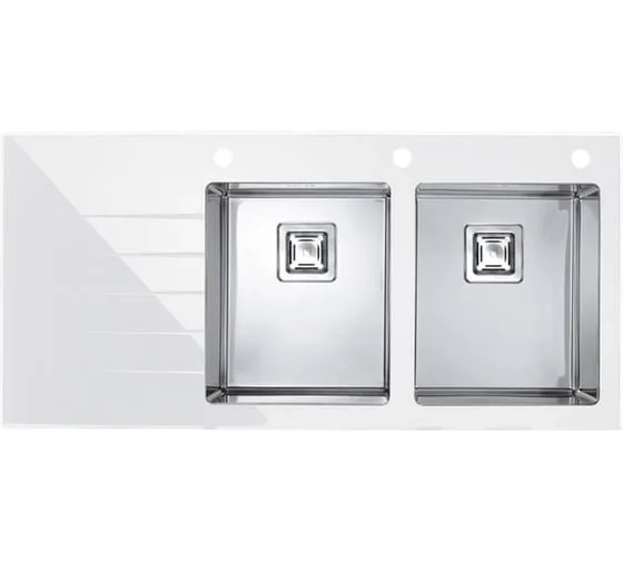Мойка кухонная Alveus Crystalix 30 R, белое стекло Sancos — официальный сайт