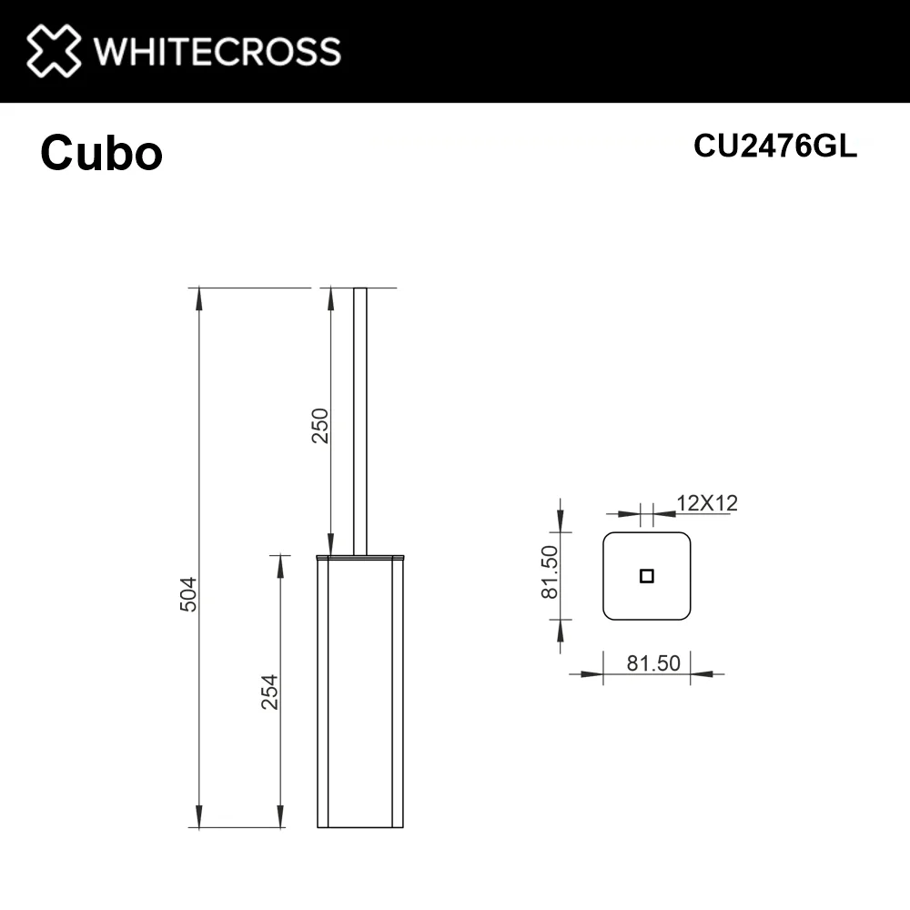 Ершик WHITECROSS Cubo CU2476GL напольный, золото Sancos — официальный сайт