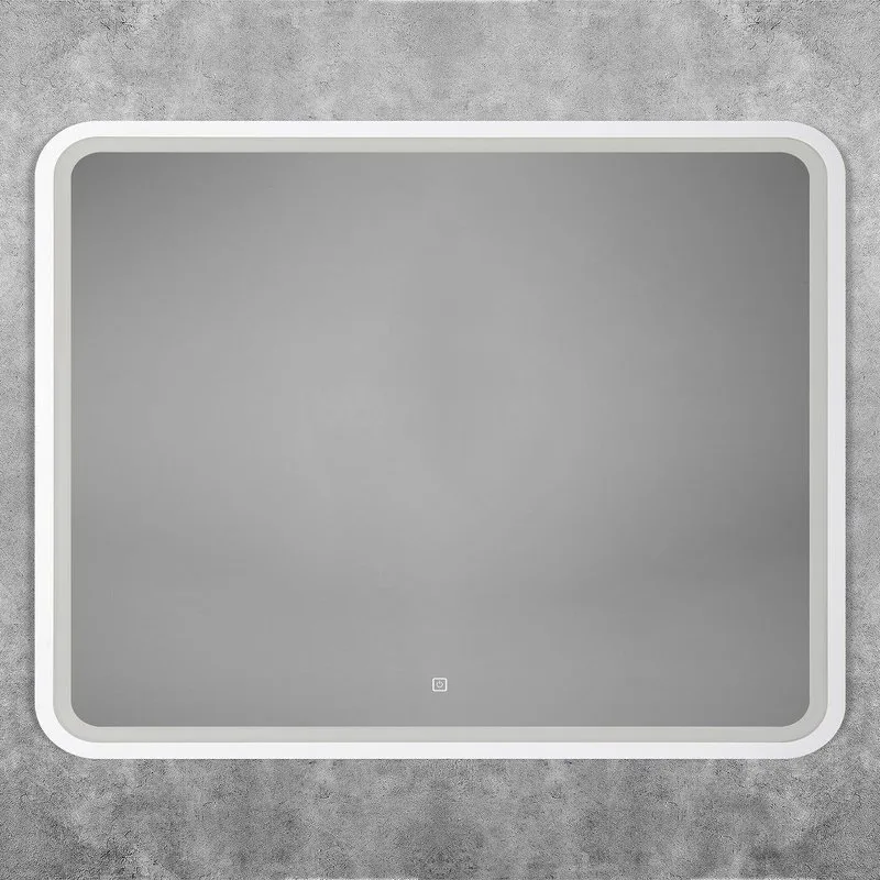Зеркало Art&Max Genova White 90х80 белое, с LED-подсветкой, 6000К Sancos — официальный сайт