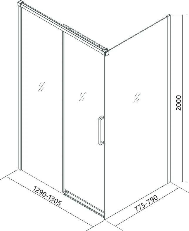 Душевой уголок Veconi Premium Trento PTC-SP-40B 130x80, профиль черный матовый, стекло прозрачное Sancos — официальный сайт