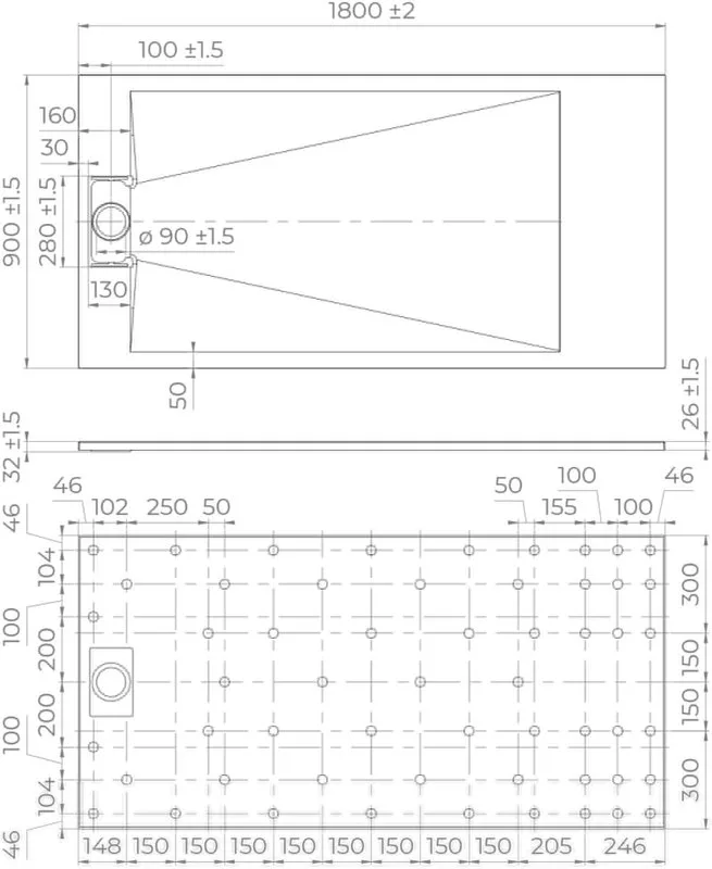Поддон для душа RGW TUS W 180x90 Sancos — официальный сайт