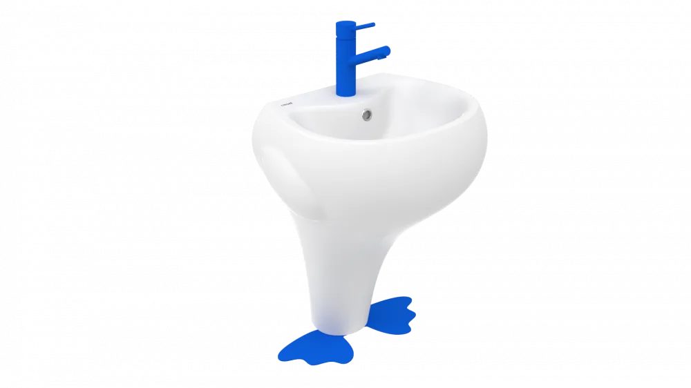 Раковина Creavit Ducky DC052-00CB00E-MA00 белая глянцевая, детская Sancos — официальный сайт