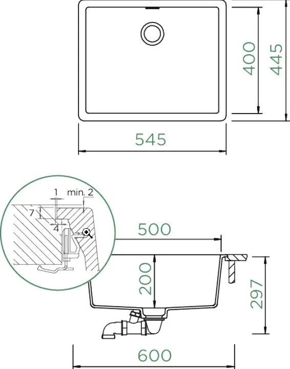 Мойка кухонная Schock Greenwich 701037F 60 Cristadur пуро Sancos — официальный сайт