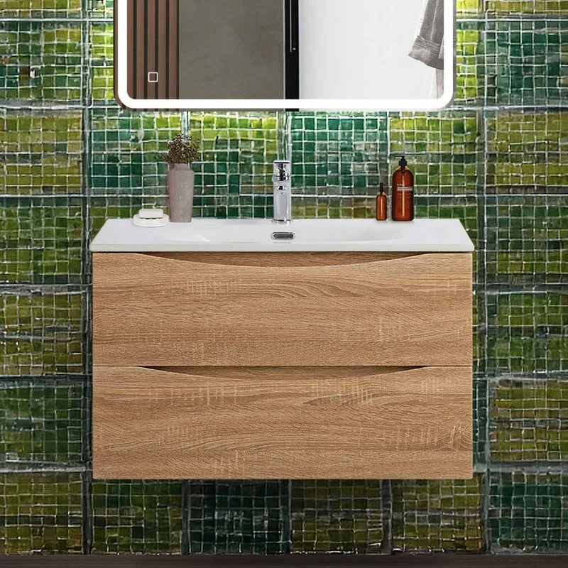 Тумба под раковину без столешницы BelBagno Marino-cer-n 80 подвесная, rovere bianco Sancos — официальный сайт