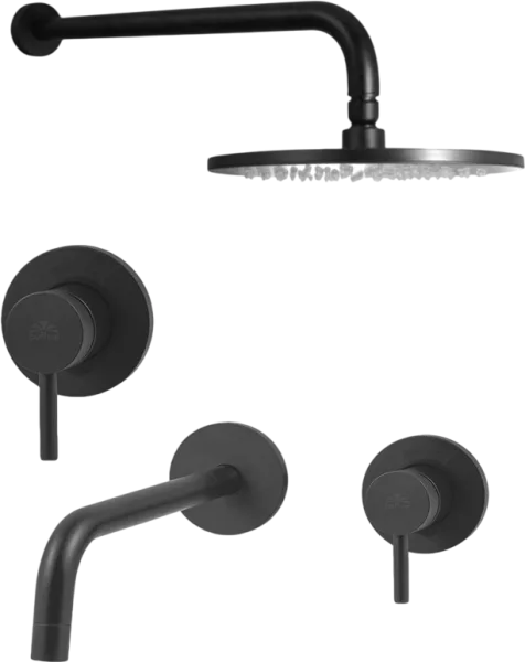 Комплект для ванной Paffoni Light KITLIG011NO006 С ВНУТРЕННЕЙ ЧАСТЬЮ, черный Sancos — Оригинал