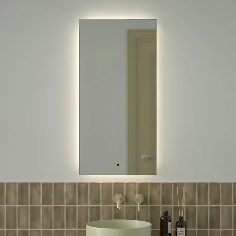 Зеркало Defesto Glow DF 2505R 50х100 с LED-подсветкой, 4 500 K, инфракрасный выключатель