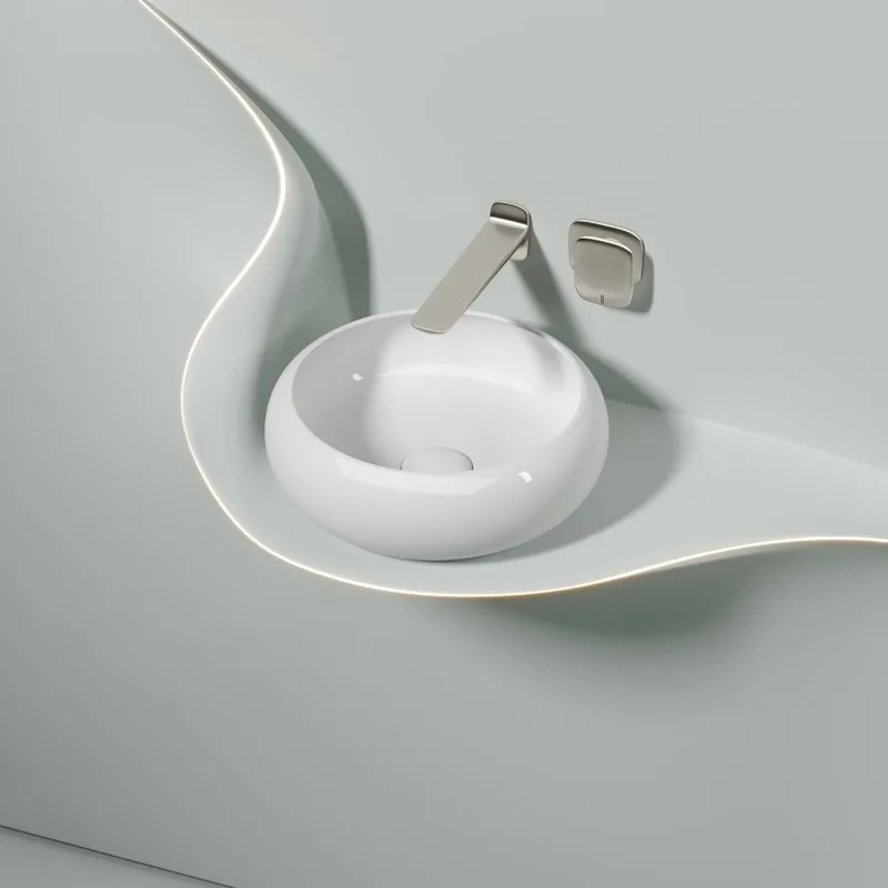 Накладная раковина Ceramicanova Element CN6050 белая глянцевая Sancos — официальный сайт