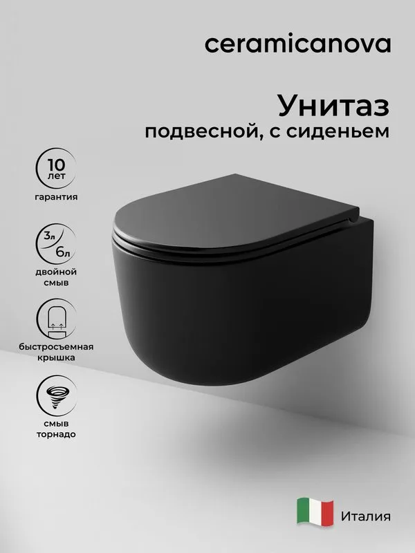 Унитаз подвесной Ceramicanova Ulma CN4006TMB Sancos — официальный сайт