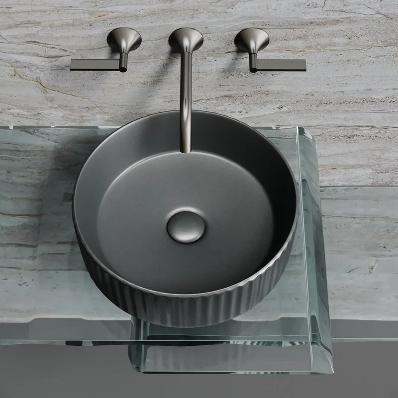 Накладная раковина Ceramicanova Element CN6057MDH темный антрацит матовый Sancos — официальный сайт