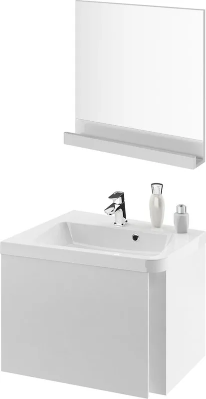 Зеркало Ravak 10° 65 белое, с полкой Sancos — официальный сайт