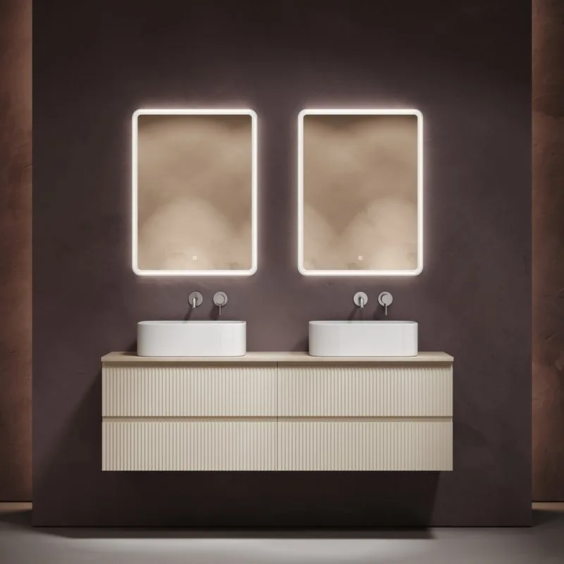 Тумба с раковиной Sancos Snob R 160 beige soft, столешница бежевая TT160A2, раковина CN6052 Sancos — официальный сайт