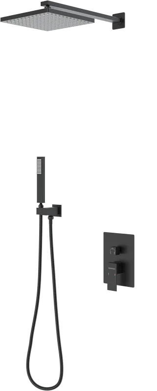 Душевой комплект Berges Figure 2S 071032, С ВНУТРЕННЕЙ ЧАСТЬЮ, черный матовый Sancos — официальный сайт