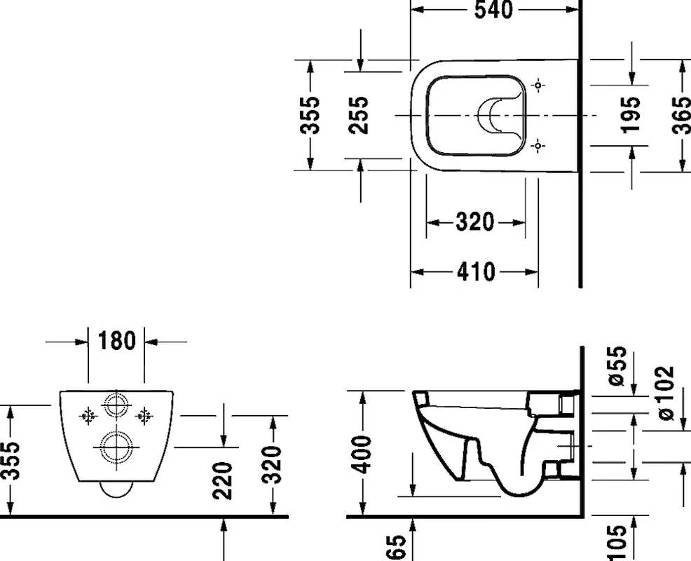 Чаша для унитаза подвесного Duravit Happy D.2 2221090000 Sancos — официальный сайт