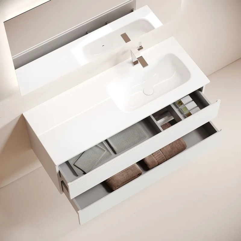 Тумба под раковину Sancos Folk 120 подвесная правая Bianco (белый), FL120RW Sancos — официальный сайт