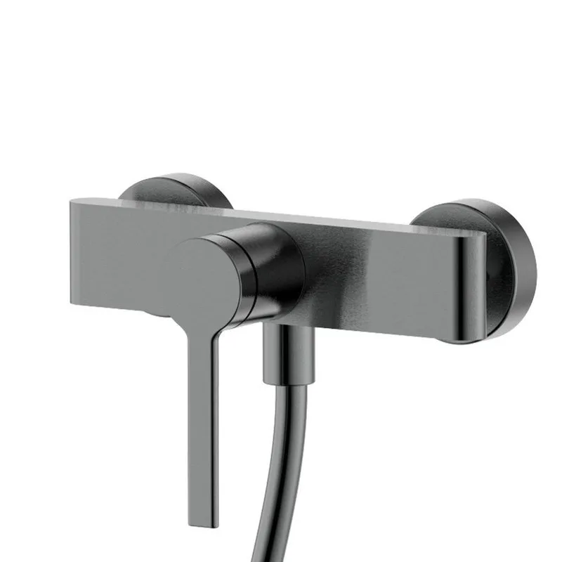 Смеситель для душа с душевым гарнитуром, метал Gun metal, AQUAme Asti AQM6413GM Sancos — официальный сайт