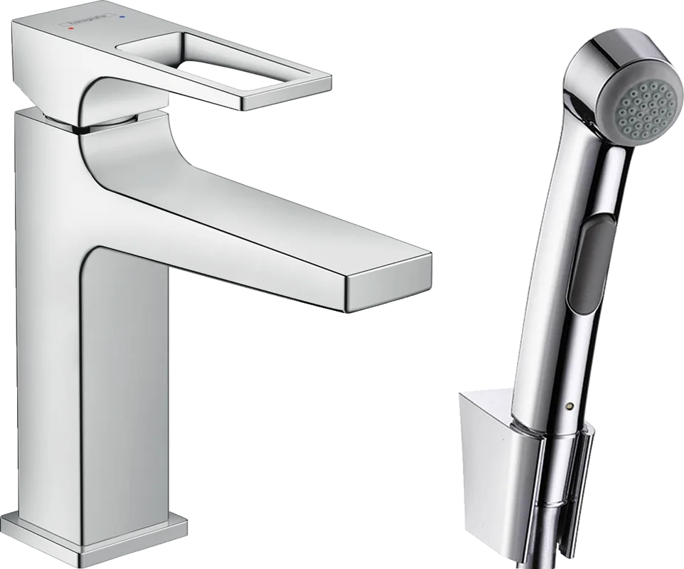 Смеситель для раковины Hansgrohe Metropol 74522000 с гигиеническим душем, хром Sancos — официальный сайт