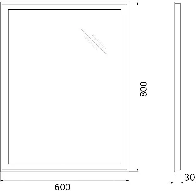 Зеркало BelBagno SPC-GRT-600-800-LED-BTN Sancos — официальный сайт