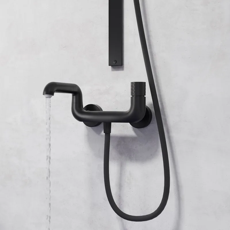 Смеситель для ванны с душем IDDIS Twist TWIBLBTi02WA, черный матовый Sancos — официальный сайт
