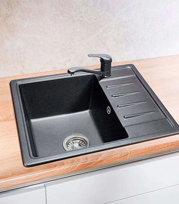 Мойка кухонная Granula Standart 5803, черный Sancos — официальный сайт