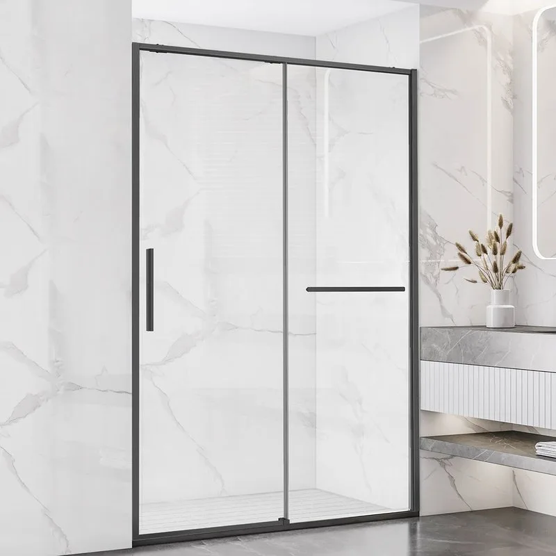 Душевая дверь в нишу Vincea Slim Soft VDS-1SS120CLGM 120 см профиль вороненая сталь, стекло прозрачн Sancos — официальный сайт