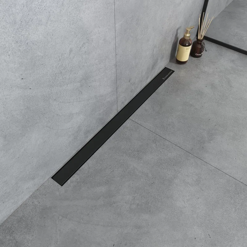 Душевой трап (лоток) Boheme Premium Linear 80 см, черный Sancos — официальный сайт