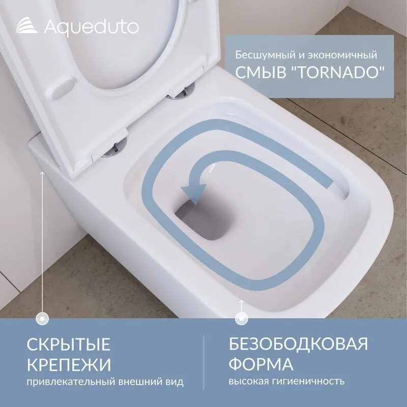 Унитаз подвесной Aqueduto Macio Plus MACТ0210 Sancos — официальный сайт