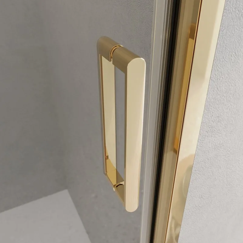 Душевая дверь в нишу BelBagno Luce BF-1-100-C-ORO профиль золото, стекло прозрачное Sancos — официальный сайт