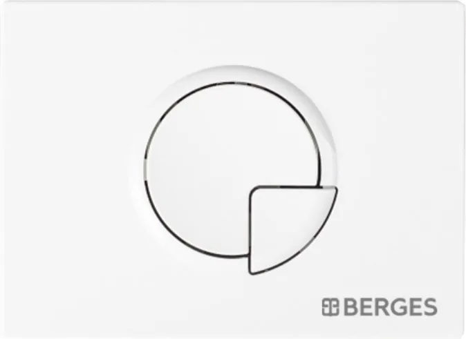 Кнопка смыва Berges Novum R4 белый, матовый Sancos — официальный сайт