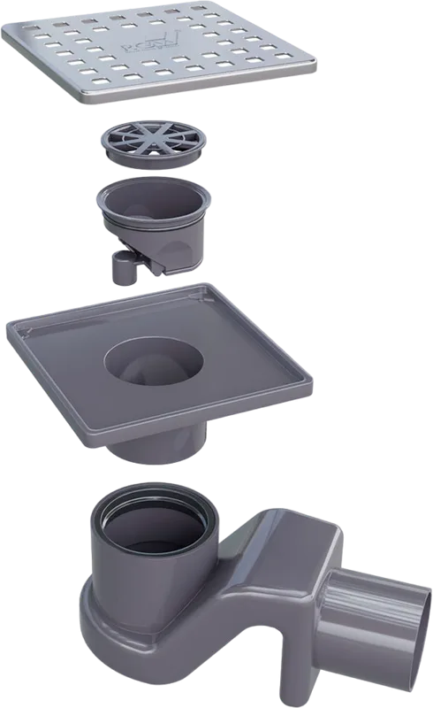 Душевой трап RGW Shower Drain SDR-14, 11х11 см, хром Sancos — официальный сайт