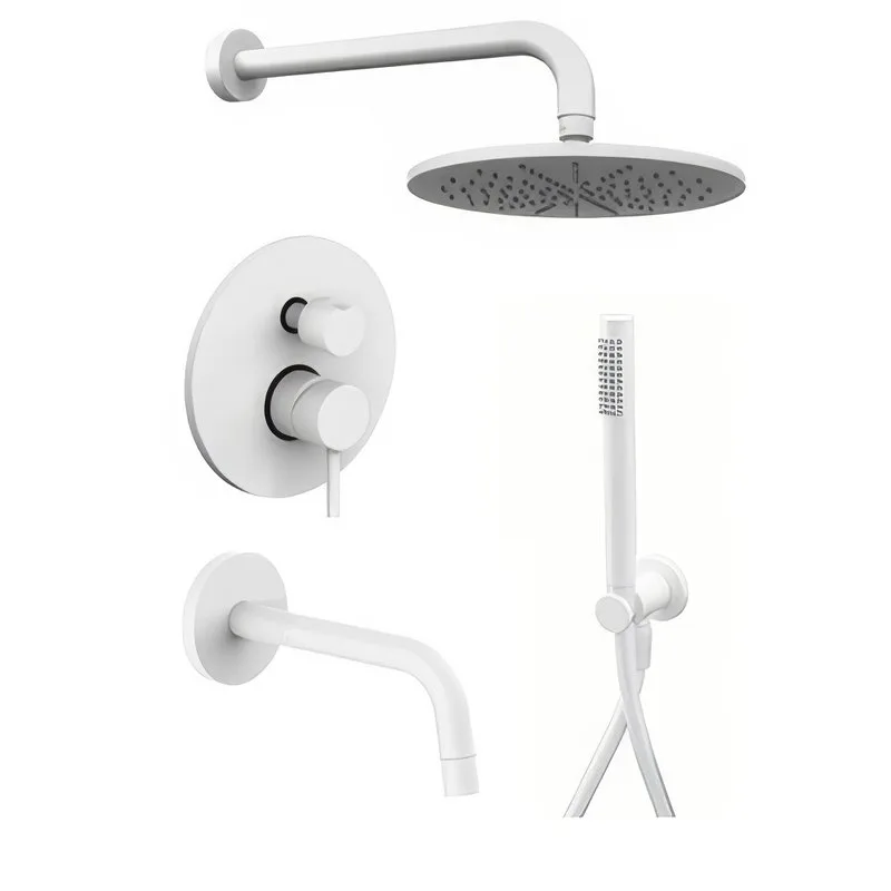 Душевой комплект Paffoni Light KITLIG019BO045, С ВНУТРЕННЕЙ ЧАСТЬЮ, белый матовый Sancos — официальный сайт