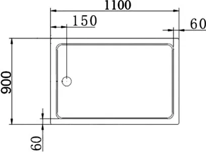 Поддон для душа Cezares Tray TRAY-A-AH-110/90-15-W 110x90, с сифоном Sancos — официальный сайт