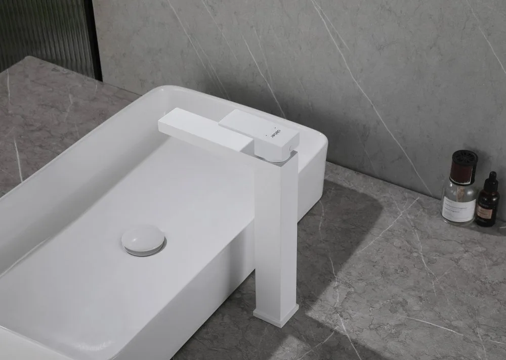 Смеситель для раковины Abber Daheim AF8211W, матовый белый Sancos — официальный сайт