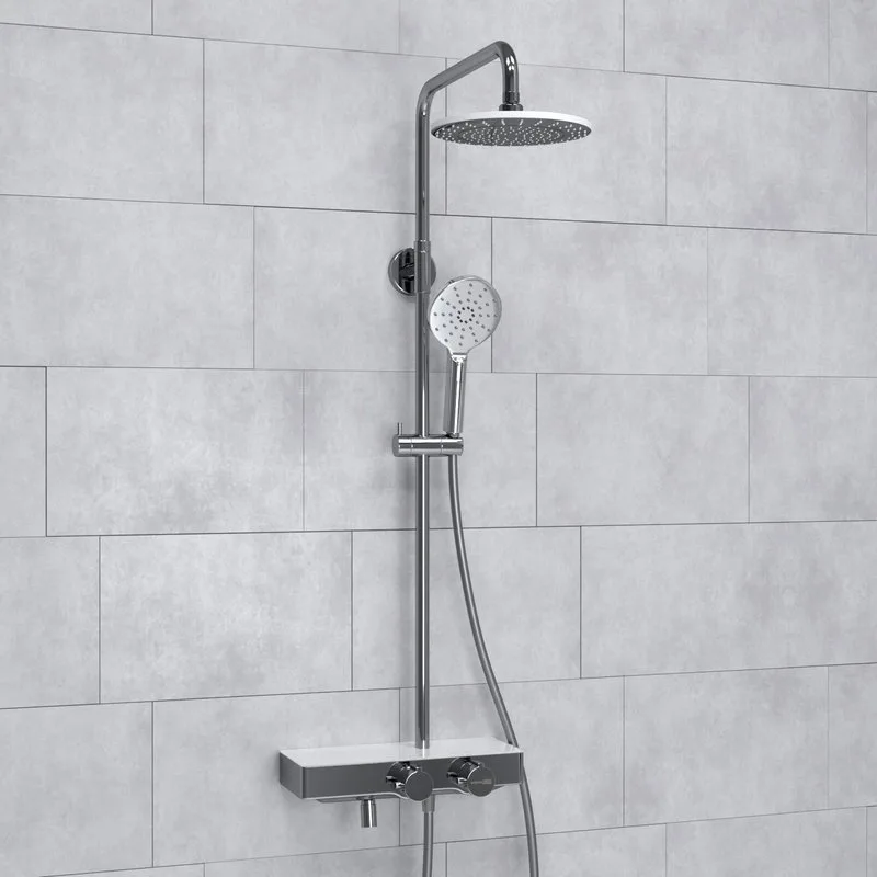 Душевая стойка Wasserkraft Aller A113.067.127.CH Thermo, с термостатом, хром Sancos — официальный сайт