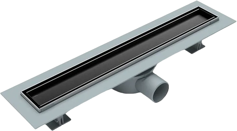 Душевой трап (лоток) Esbano Eco Tile 50 cм, матовый черный Sancos — официальный сайт