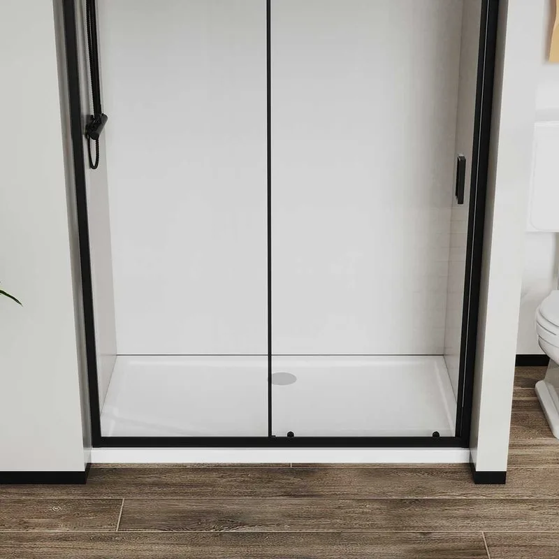 Душевая дверь в нишу Vincea City VDS-5CT120CLB 120 см, стекло прозрачное, черный Sancos — официальный сайт