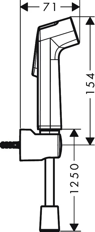Гигиенический душ Hansgrohe Bidette S 1jet 29234000 хром Sancos — официальный сайт