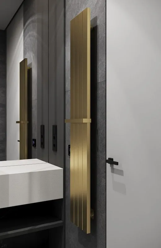 Полотенцесушитель электрический Boheme Flat 725-MG 150х25, золото матовый Sancos — официальный сайт