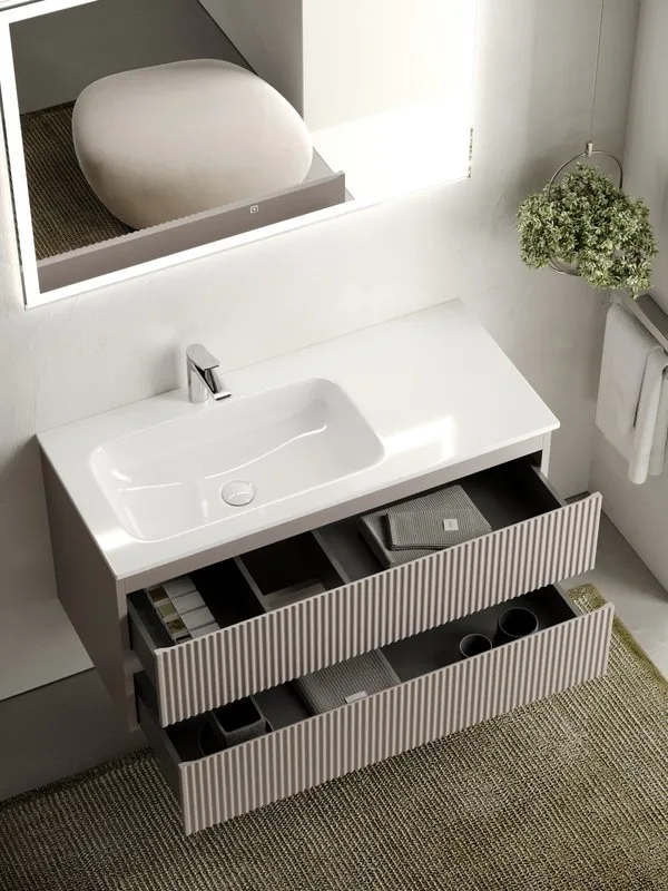 Тумба с раковиной Sancos Snob R 100 см, L, doha soft Sancos — официальный сайт