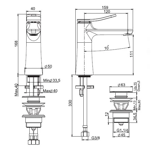 Смеситель для раковины Fima Carlo Frattini Flo F3801SN брашированный никель Sancos — официальный сайт