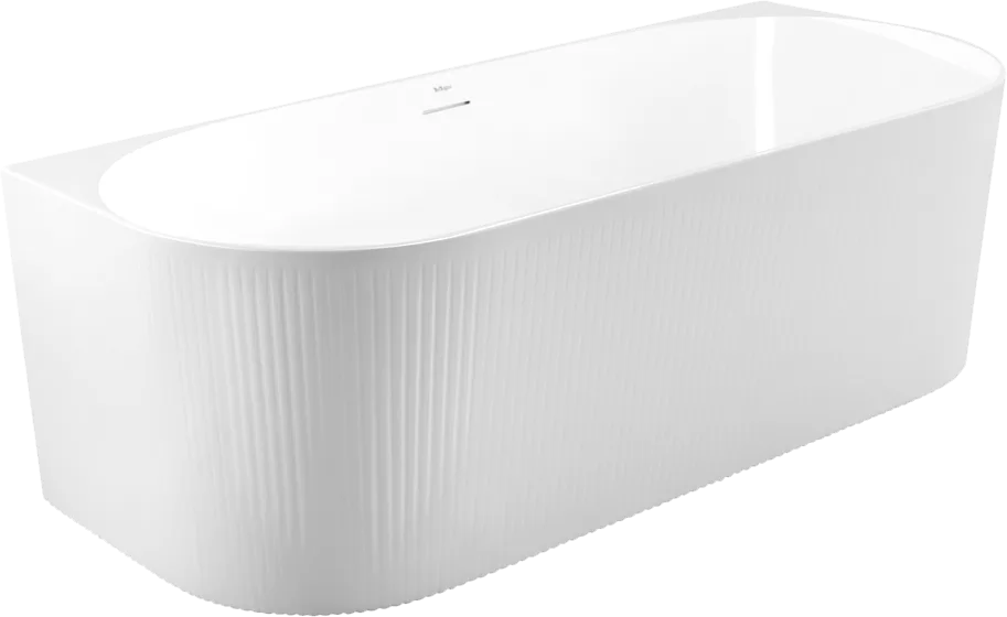 Акриловая ванна BelBagno BB412 170x80 см, пристенная, белая, овальная, со сливом-переливом, с донным Sancos — официальный сайт