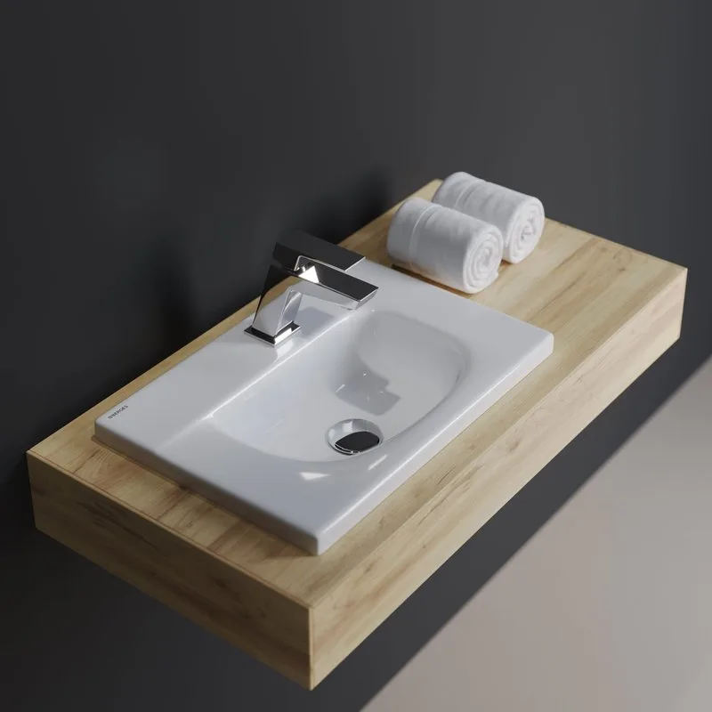 Раковина маленькая в туалет Berges Small 45x31 глянцевый белый Sancos — официальный сайт