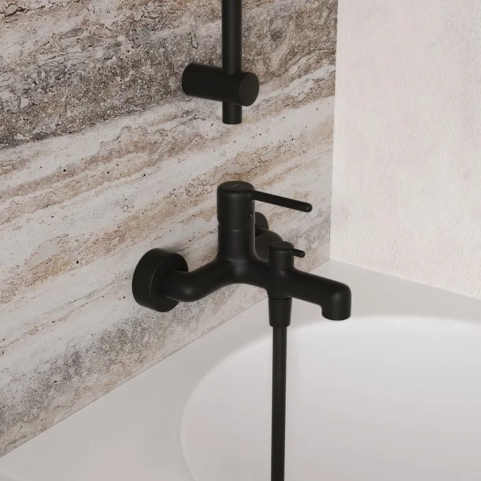 Смеситель для ванны с душем IDDIS AIGBL00i02WA, черный матовый Sancos — официальный сайт